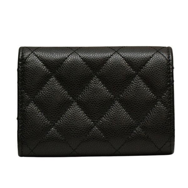 CHANEL シャネル キャビアスキン クラシック スモール フラップウォレット 二つ折り財布 AP 0230