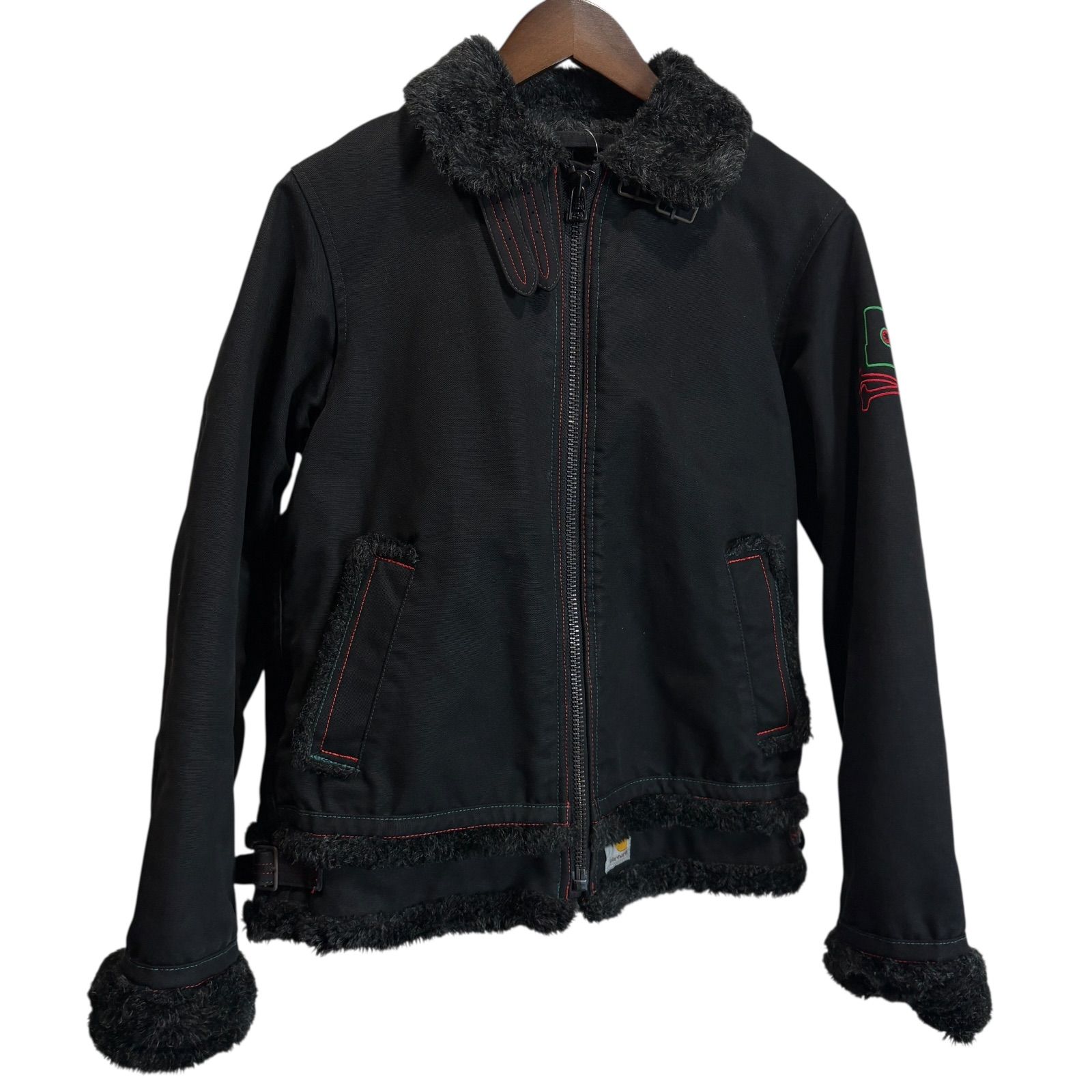 Carhartt × MURO カーハート ムロコラボ B-3 ダックジャケット | ボアライニング ブラック×レッドステッチ 室井昌也 Size M