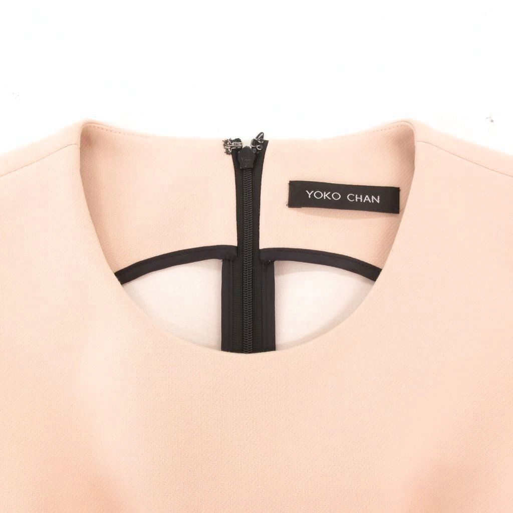 ヨーコチャン YOKO CHAN ノースリーブ ワンピース ひざ丈 フェイク