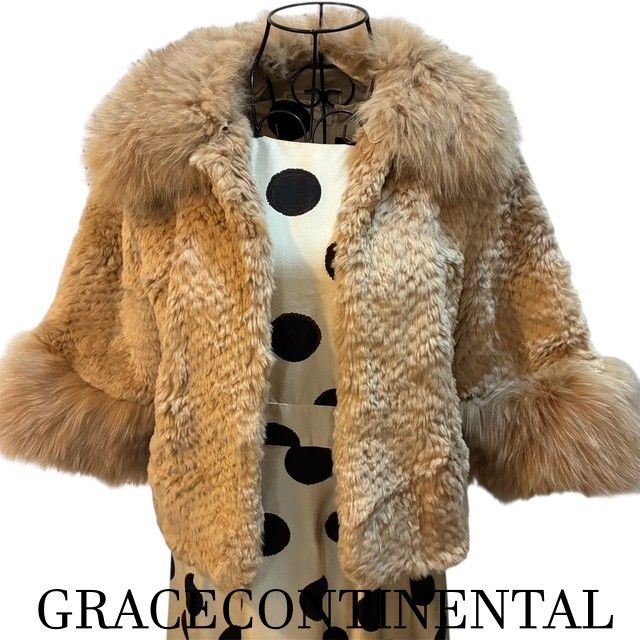 グレースコンチネンタル レッキス×フォックス リアルファーコート サイズ 36