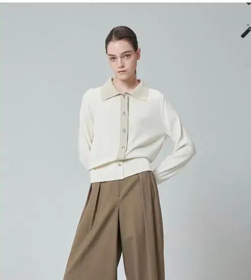 システム SYSTEM カラー ブロック ウール カーディガン フリーサイズ