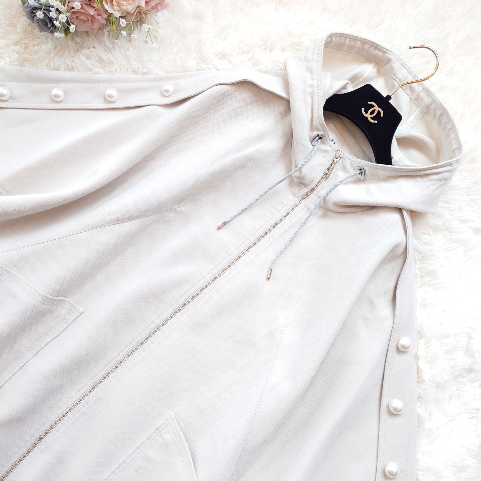 ルネ Rene パール ポンチョ ケープコート ロングコート ジャケット