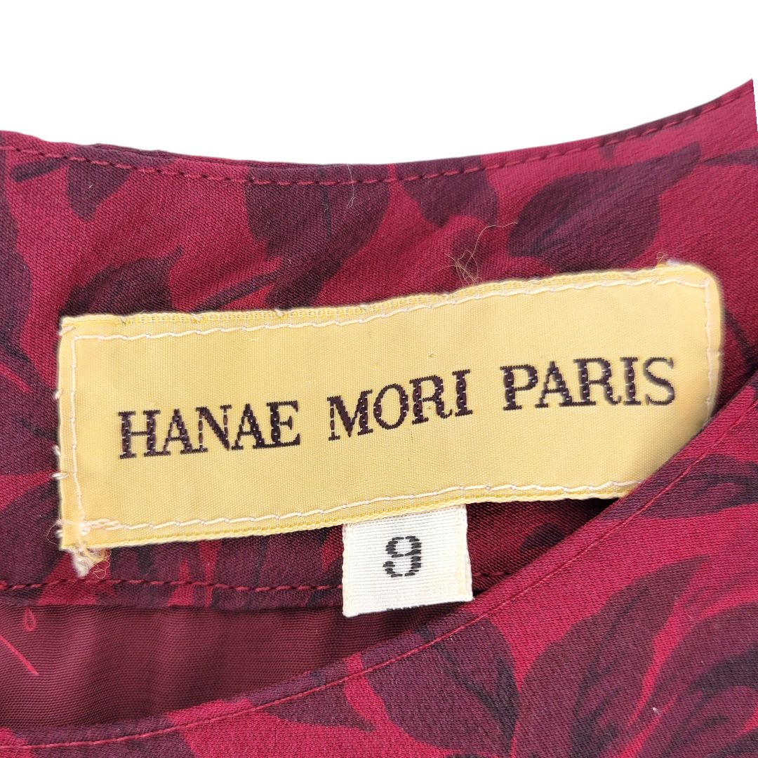 美品】HANAE MORI ハナエモリ 森英恵 ワンピース シルク 絹 ドレス