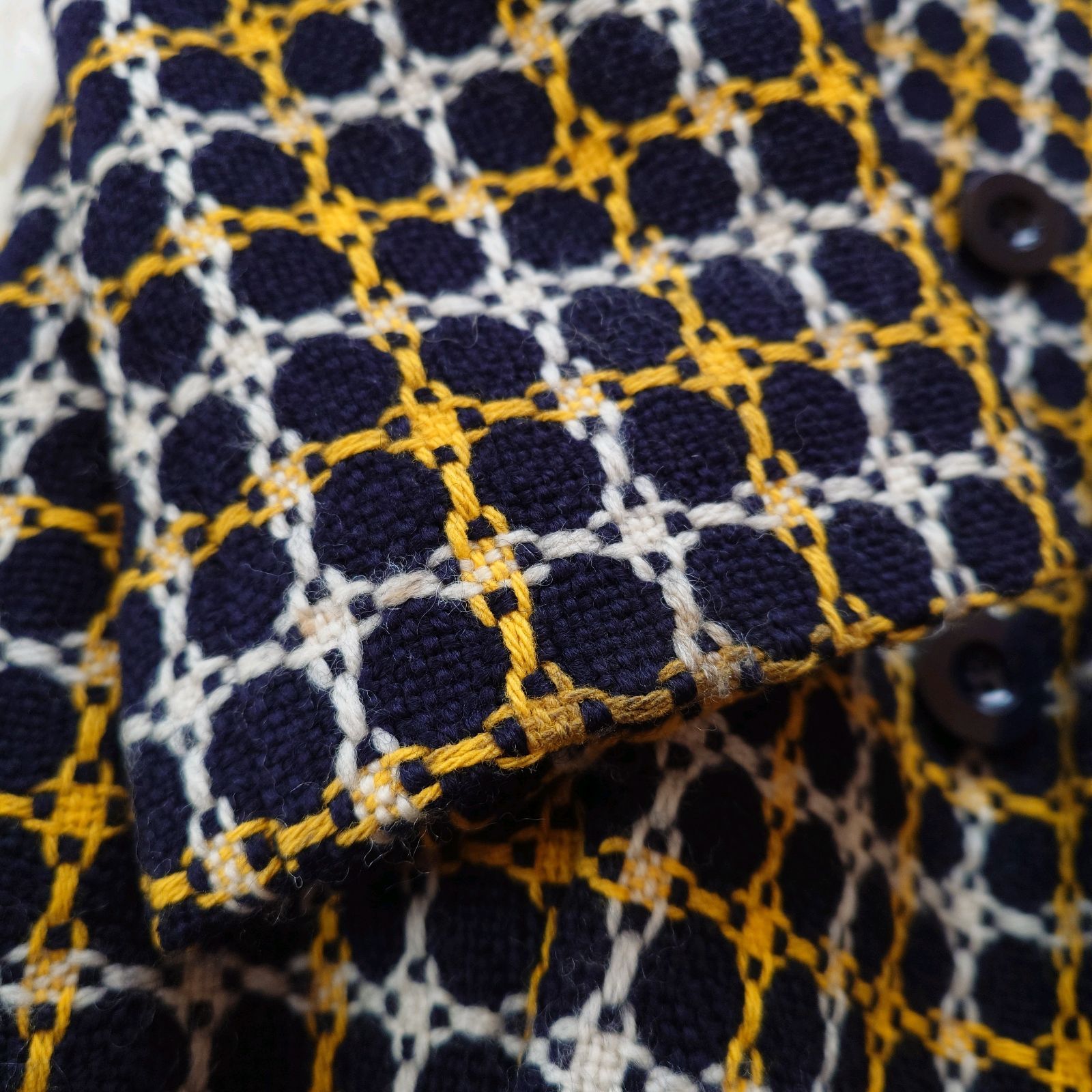 サリースコット Sally Scott ツイード ロングコート マルチカラー