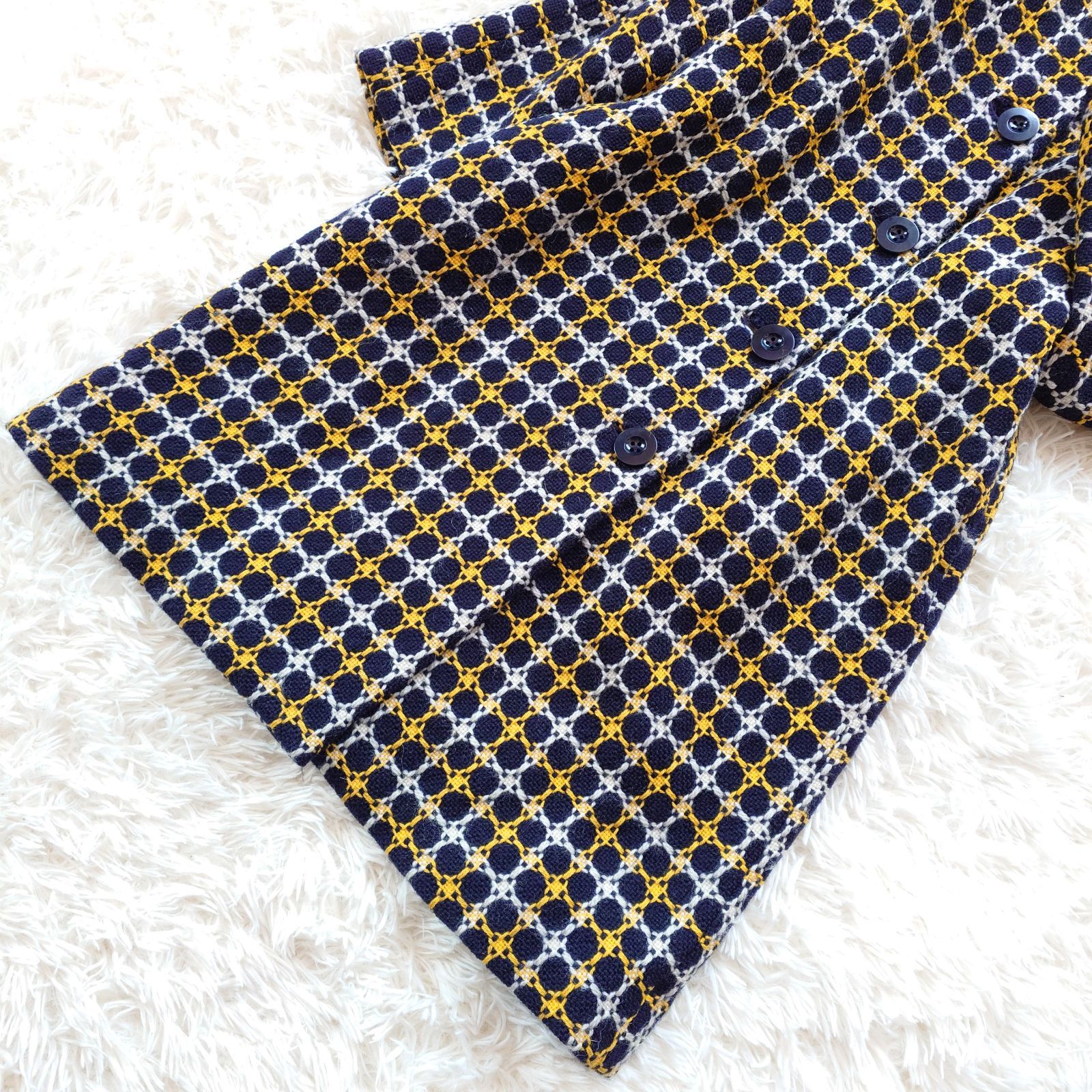 新品・タグ付き✴︎超レア【サリースコット】 ツイード風ウール混 ロングコート M サリースコット Sally Scott ツイード ロングコート マルチカラー