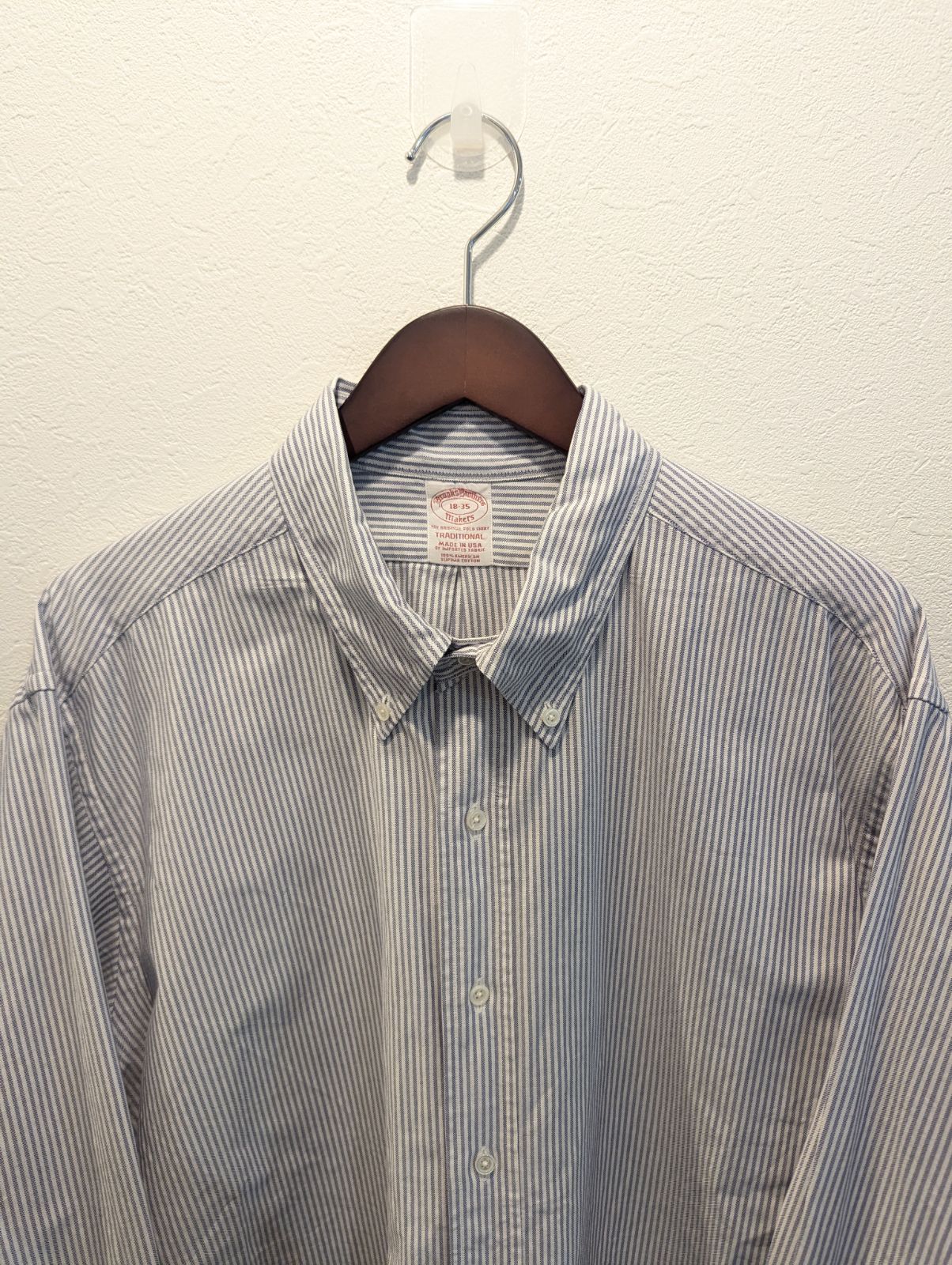 Brooks Brothers ブルックスブラザーズ シャツ makers ブルー キャンディストライプ オックスフォード ボタンダウン TRADITIONAL