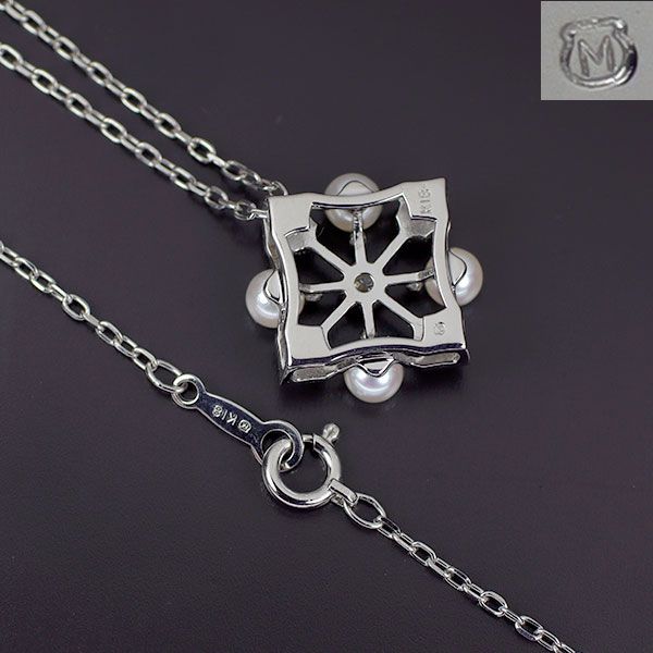 【最終値下げ】ミキモト アコヤ ベビーパール　真珠 ダイヤモンド 11号 ミキモト アコヤ真珠 ベビーパール ネックレス 4.0mm-4.5mm K18