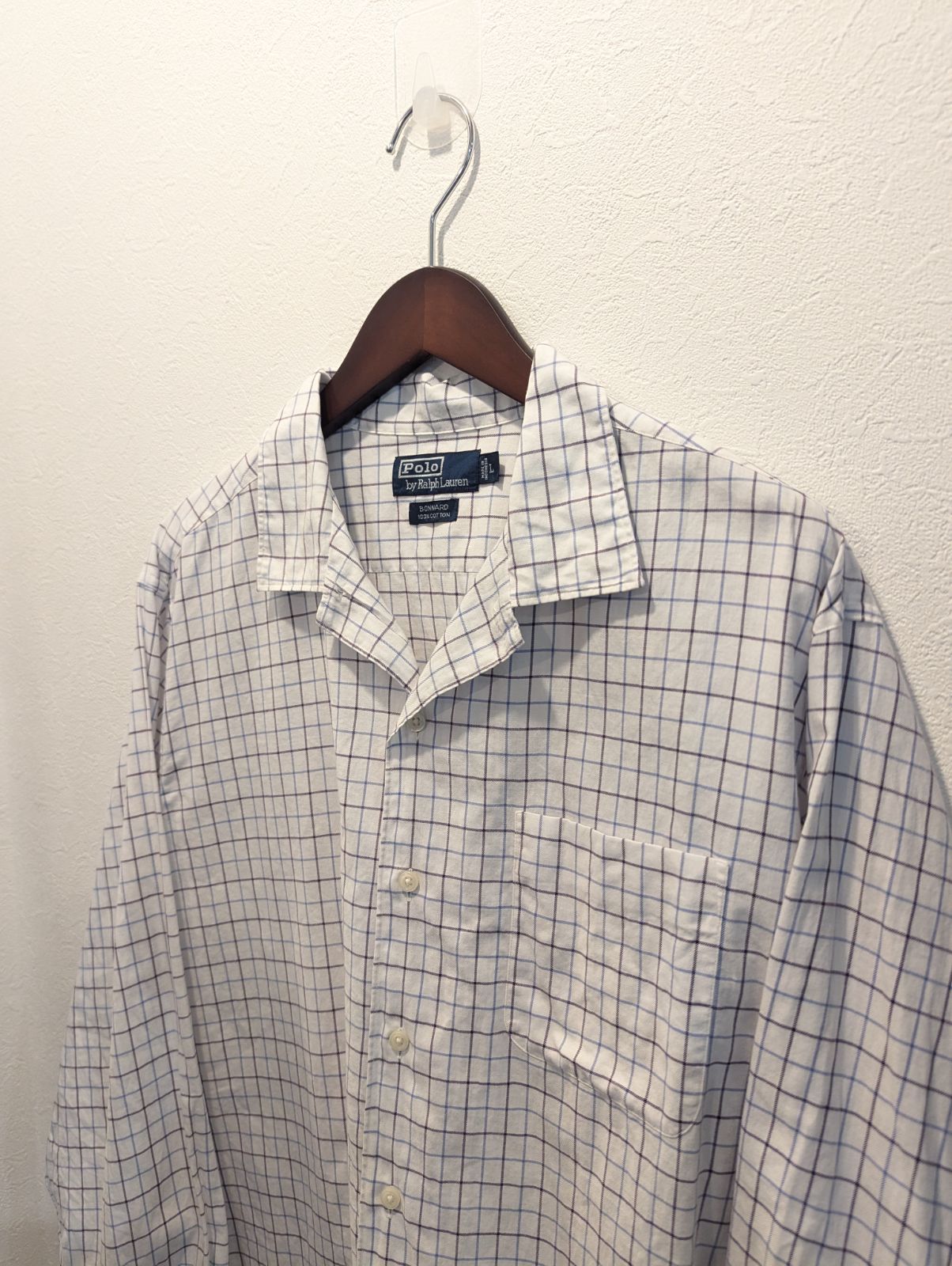 POLO Ralph Lauren ポロラルフローレン BONNARDシャツ L POLO RALPH LAUREN(ポロラルフローレン) / 90s/BONNARD/長袖開襟シャツ