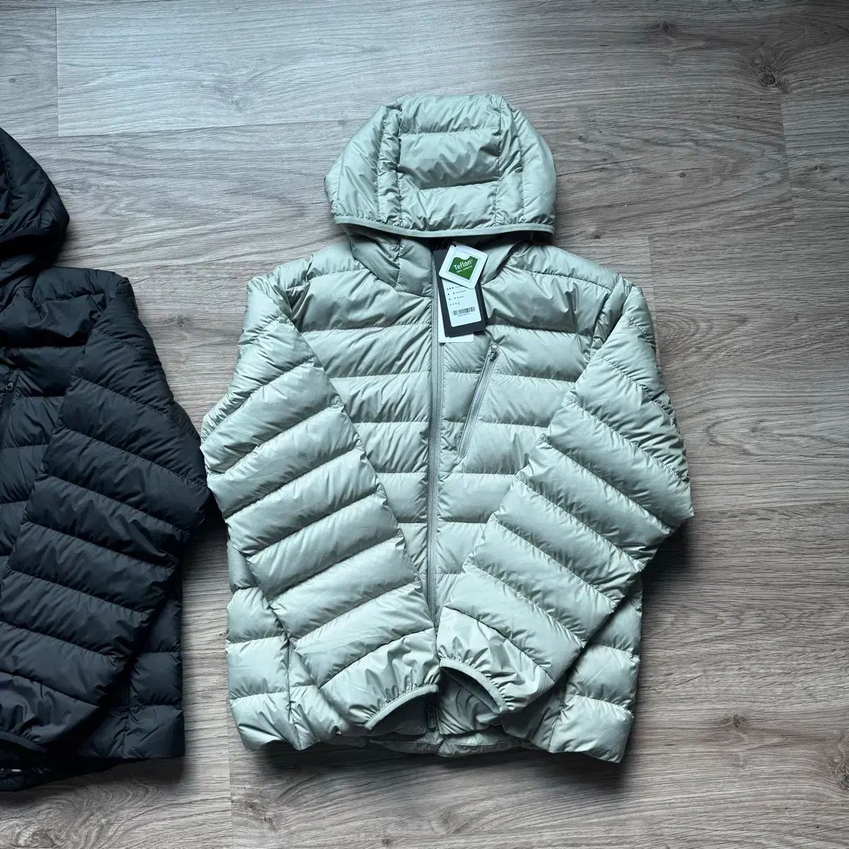 L MUSINSA STANDARD ムシンサスタンダード シティ レジャー フーディー Tシャツ ライト ダウン ピスタチオ