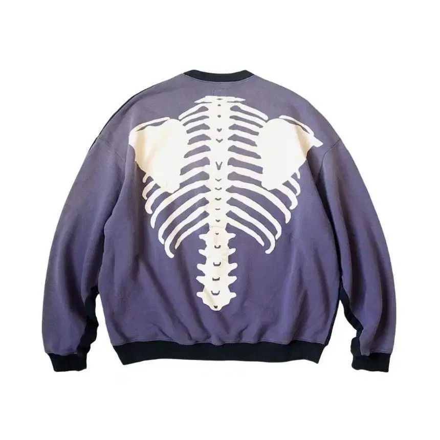 キャピタル ツートン BIGフリース スウェットシャツ ブラック パープル