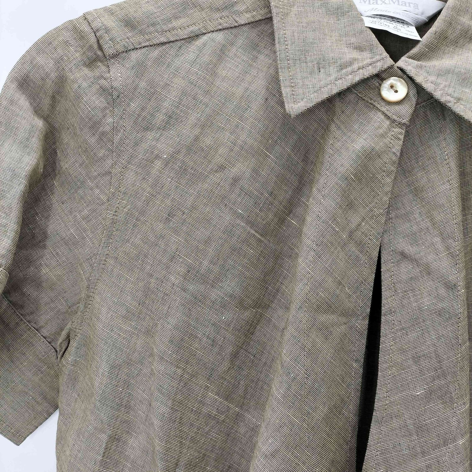 マックスマーラ MAX MARA 白タグ リネンカシュクールワンピース