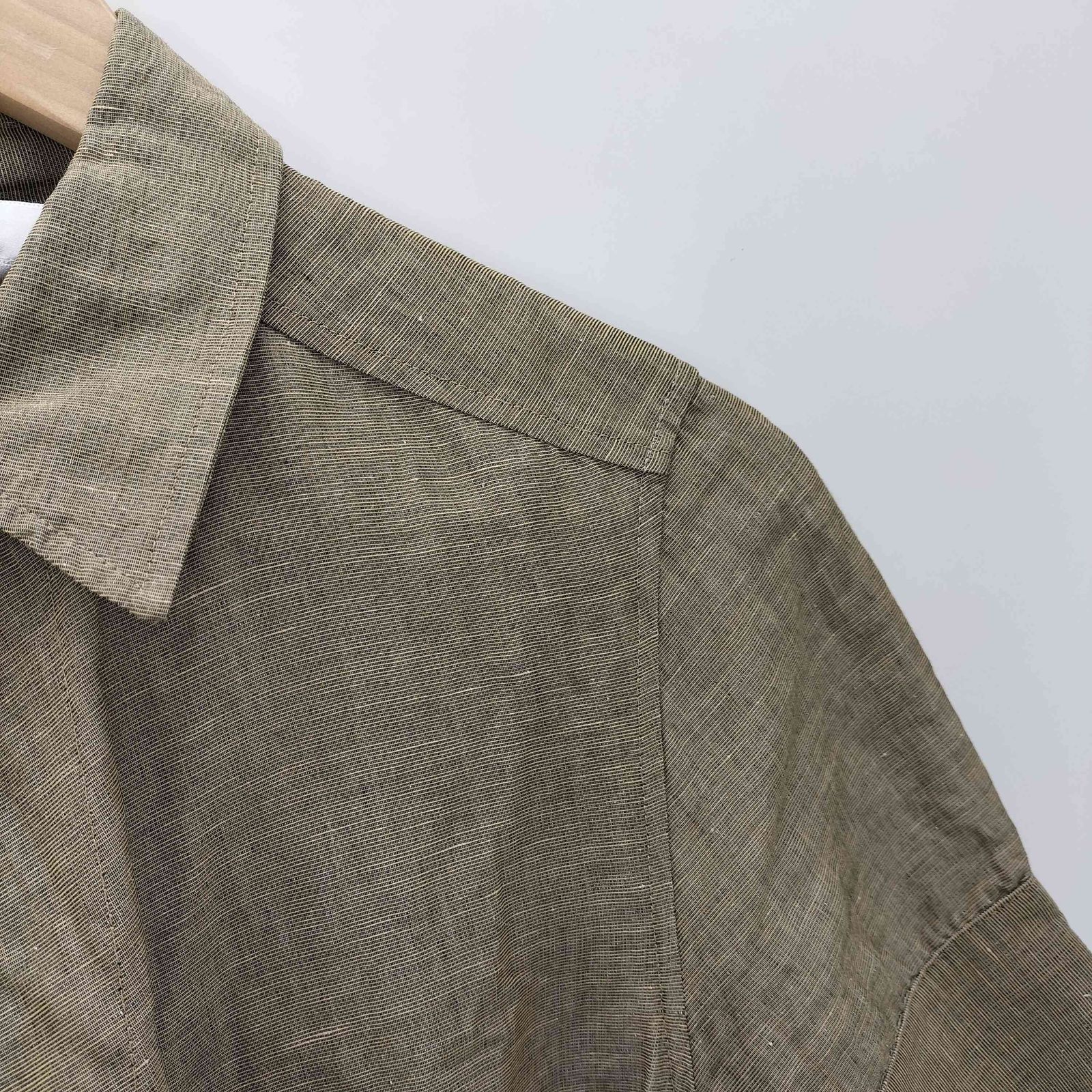 マックスマーラ MAX MARA 白タグ リネンカシュクールワンピース