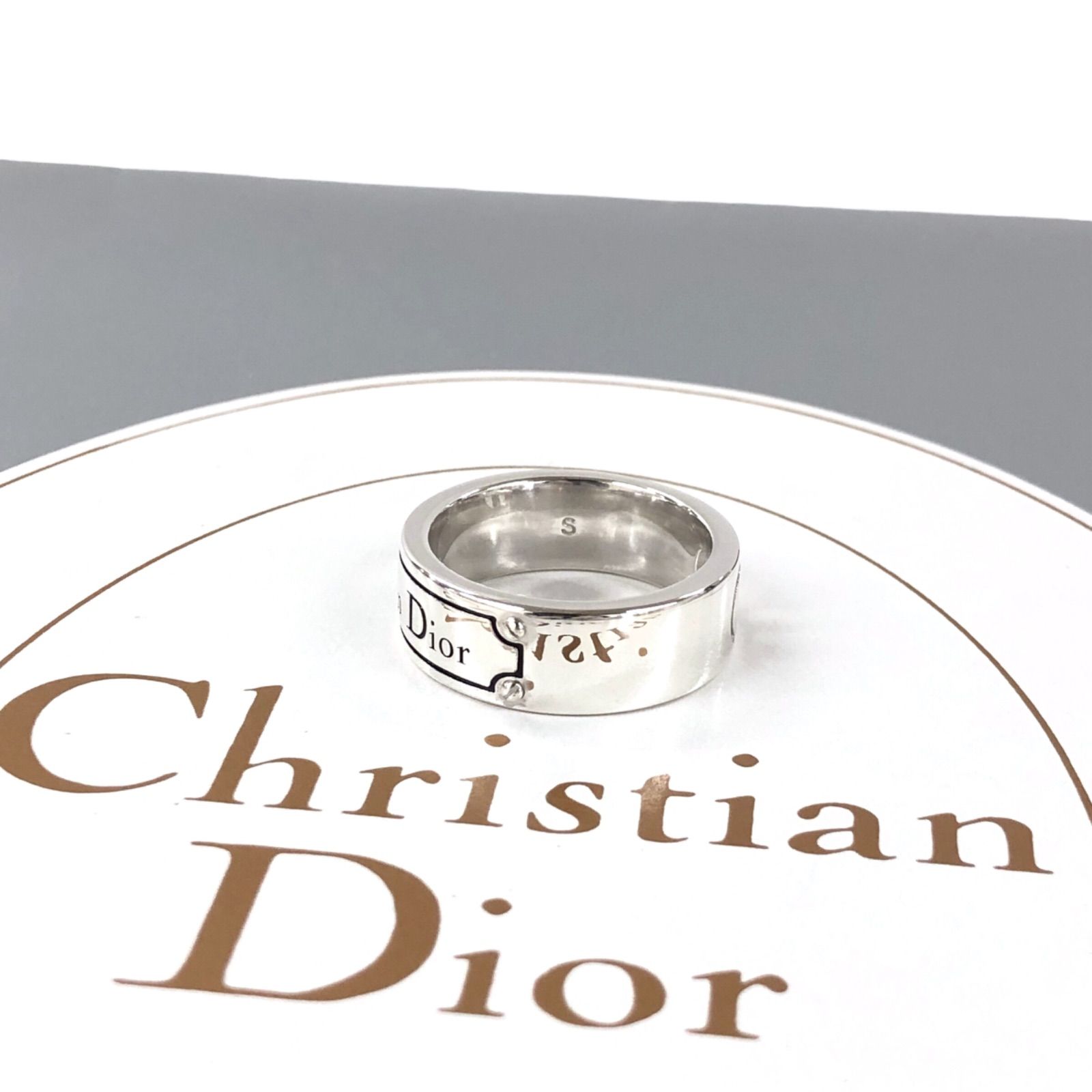 美品 Christian Dior クリスチャンディオール アイコン ロゴ リング