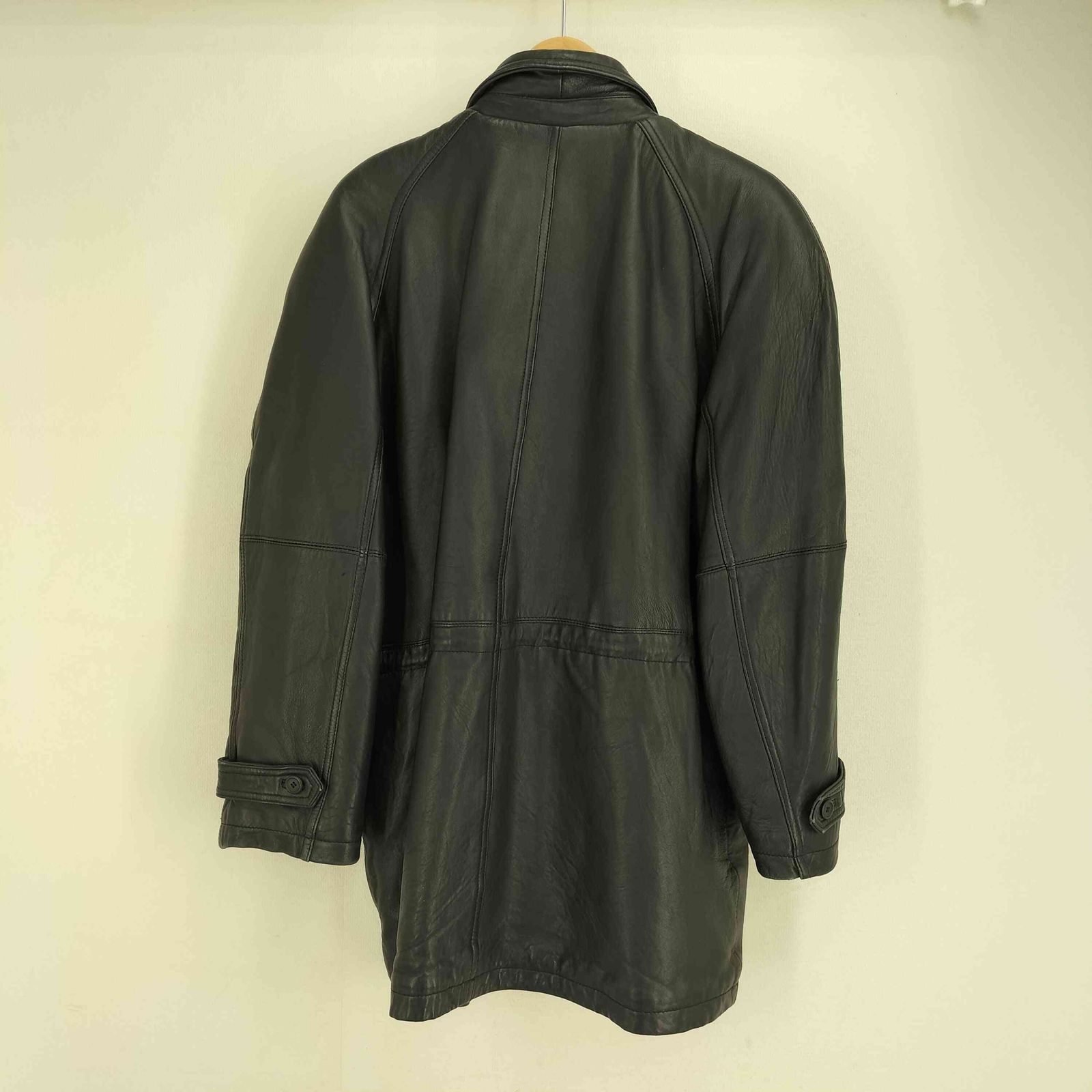 ユーズドフルギ USED古着 リアルレザーカーコート メンズ 表記無