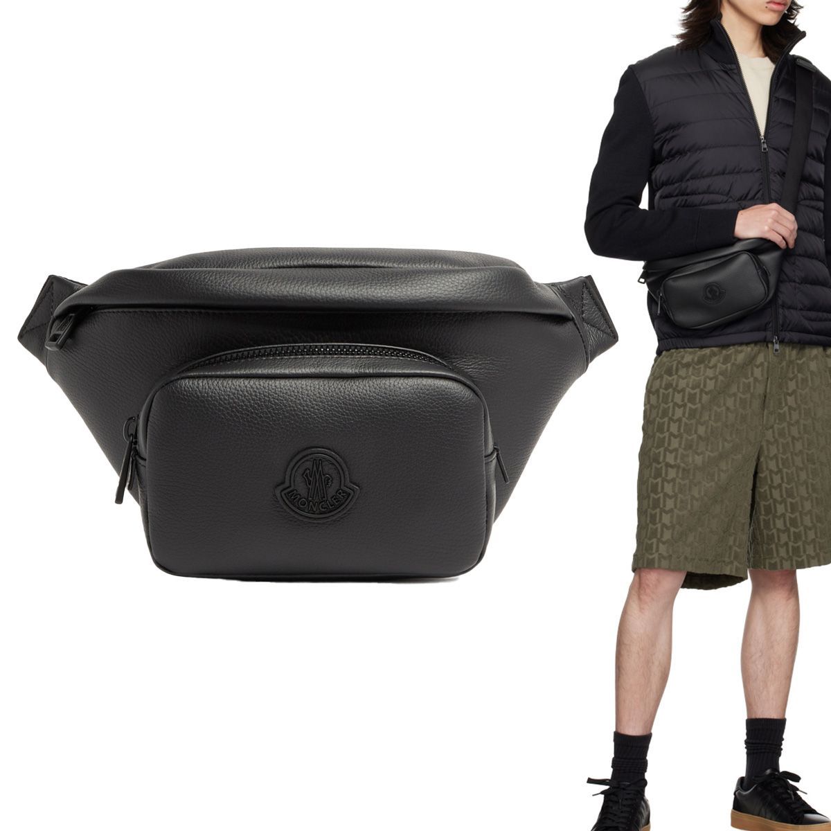 8 MONCLER モンクレール 5M00005 M4551 DURANCE ブラック ショルダー
