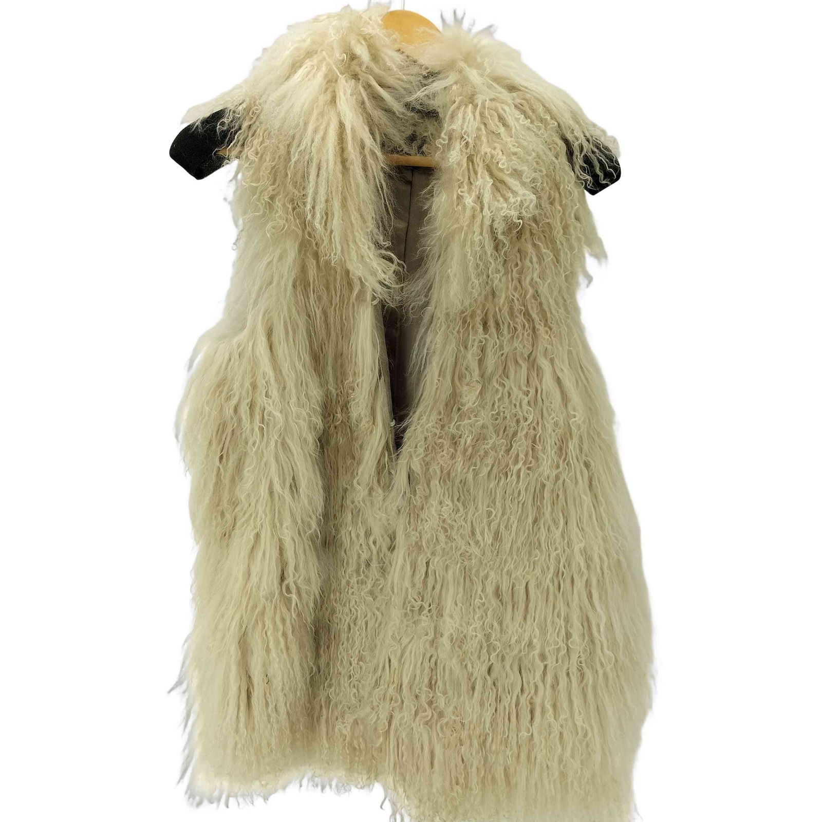 ジルスチュアート JILLSTUART チベットラムファーフーデットベスト