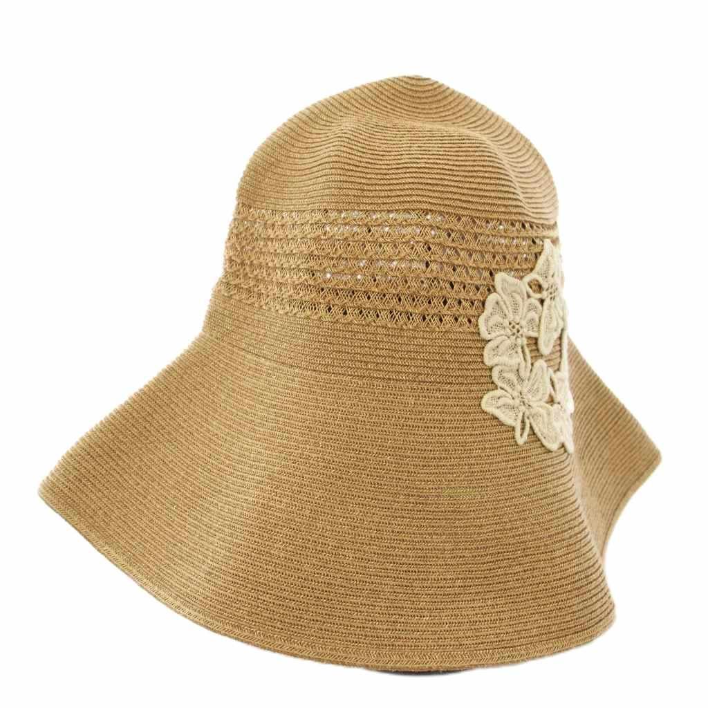 @ AthenaNewYork アシーナニューヨーク 刺繍 花柄 麦わら帽子 アシーナニューヨーク 花模様の麦わら帽子 アシーナニューヨーク 花