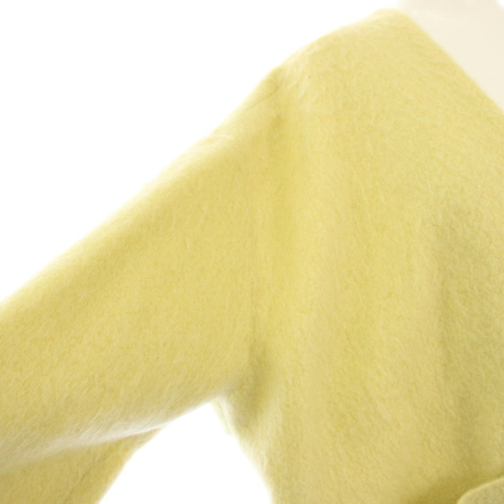 ヨリ yori ウールモヘアシャギージャケット ノーカラー F 黄色 YR25