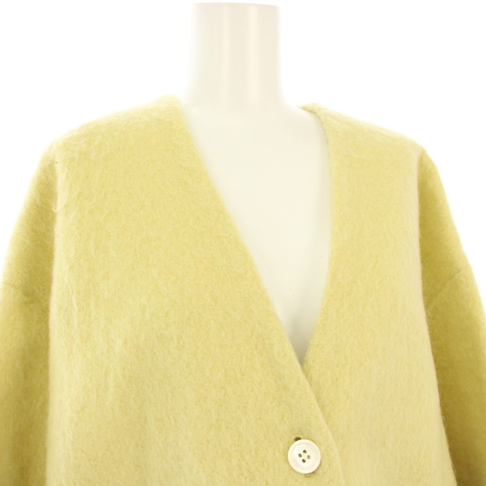 yori ウールモヘアシャギージャケット　フリーサイズ　イエロー yori ウールモヘアシャギージャケット フリーサイズ イエロー - メルカリ