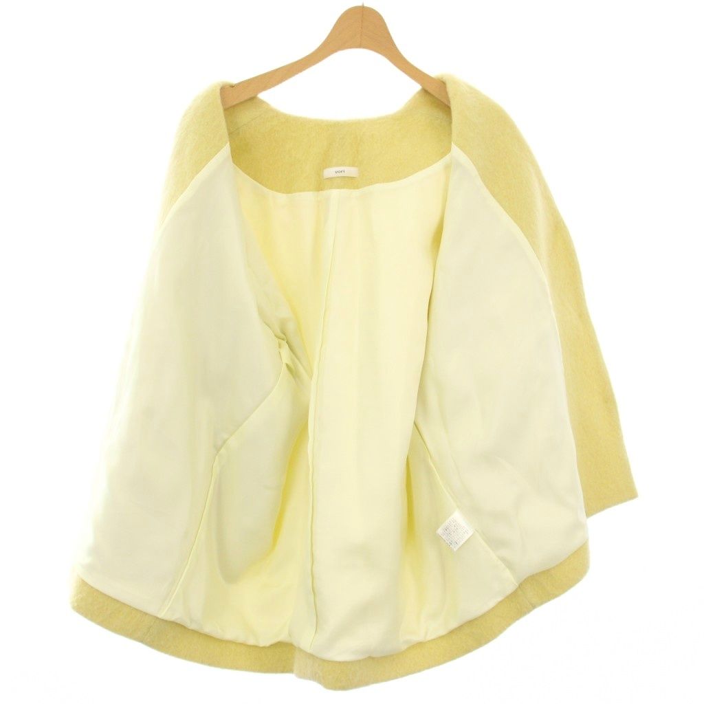yori ウールモヘアシャギージャケット　フリーサイズ　イエロー yori ウールモヘアシャギージャケット フリーサイズ イエロー - メルカリ