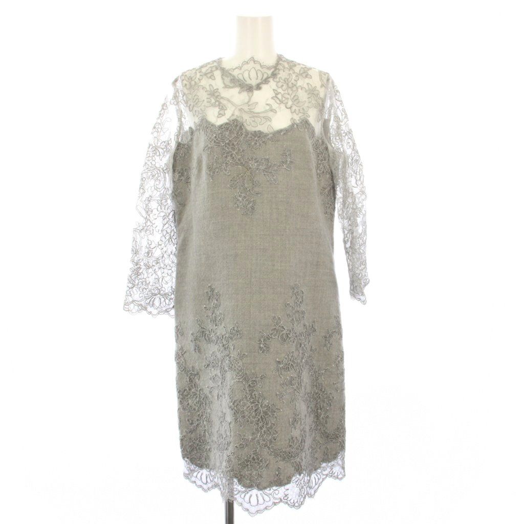 エルマノシェルビーノ ERMANNO SCERVINO ワンピース ひざ丈 長袖