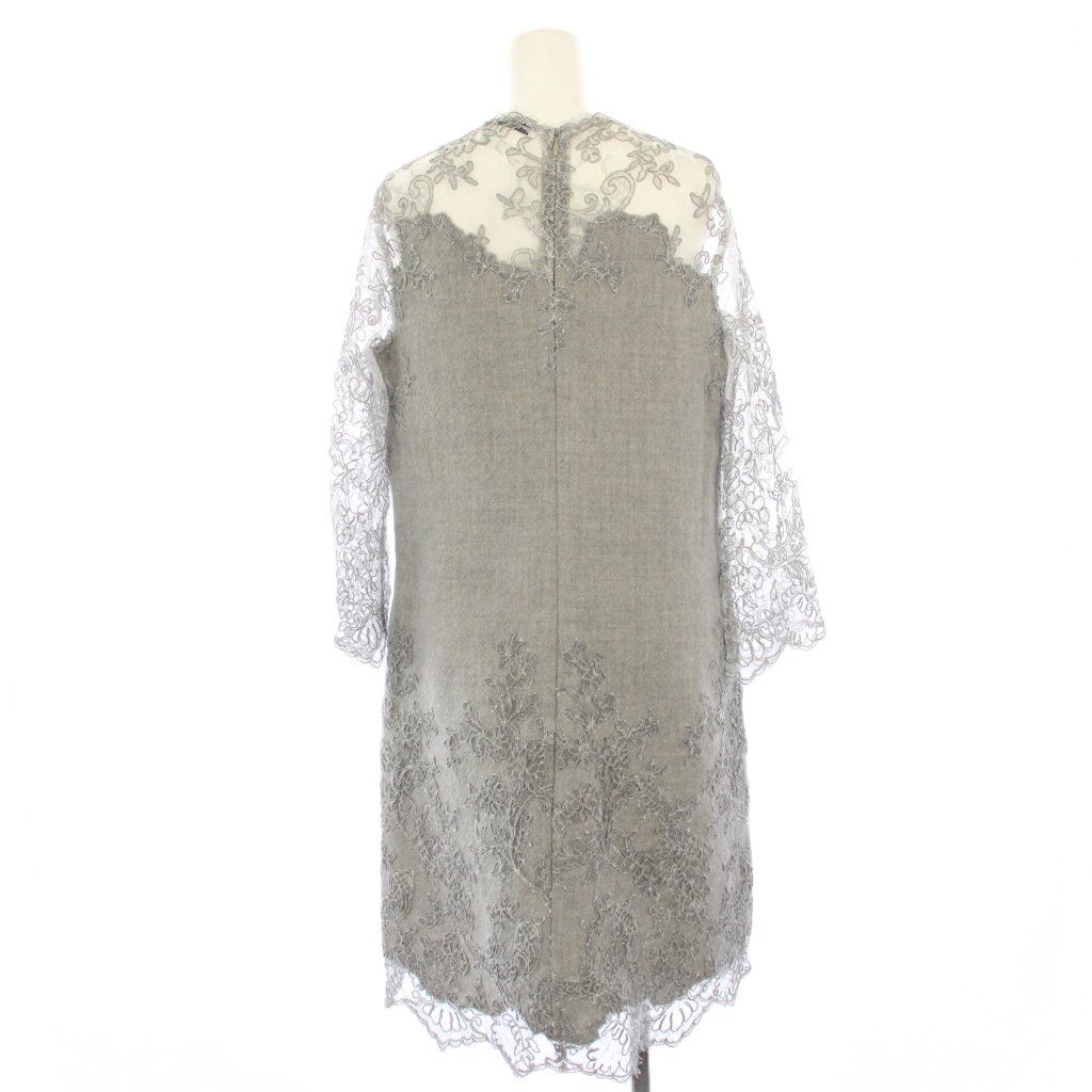 11/29まで【エルマンノシェルビーノ】レース　ジャカード　ワンピース　サイズM 11/29まで【エルマンノシェルビーノ】レース ジャカード ワンピース