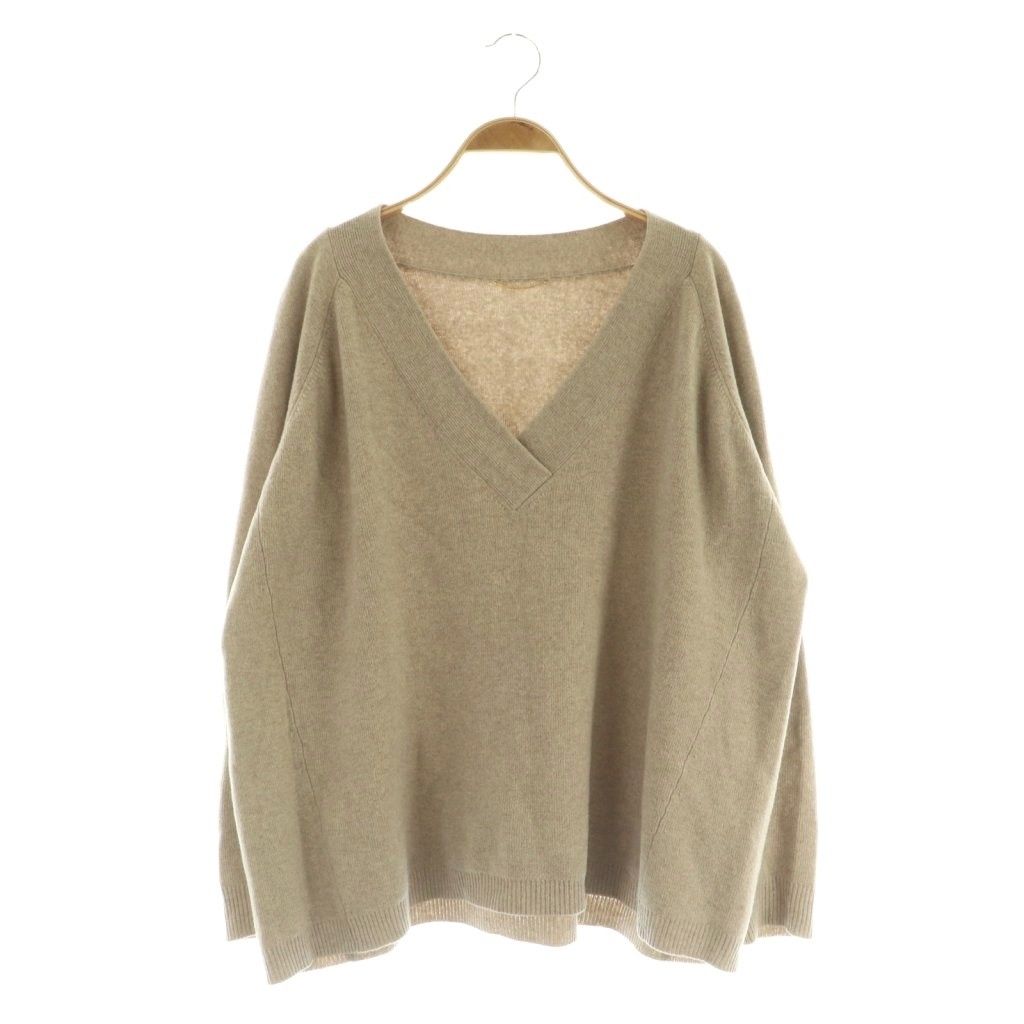 ドゥーズィエムクラス DEUXIEME CLASSE ミドルゲージボリュームニット セーター 長袖 Vネック ベージュ |MY OS SH