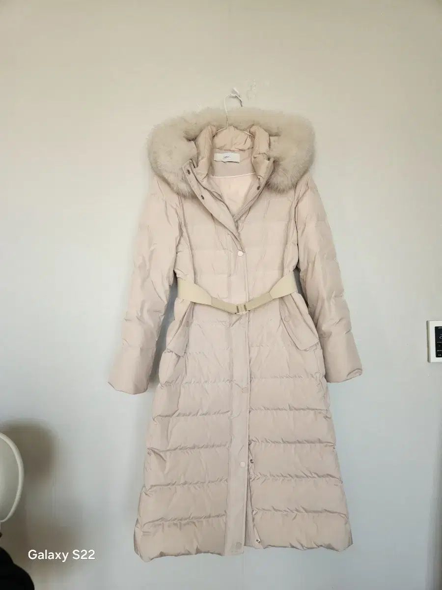 DEWL アイボリー ファー フード Long ロング グースダウン ダウン コート