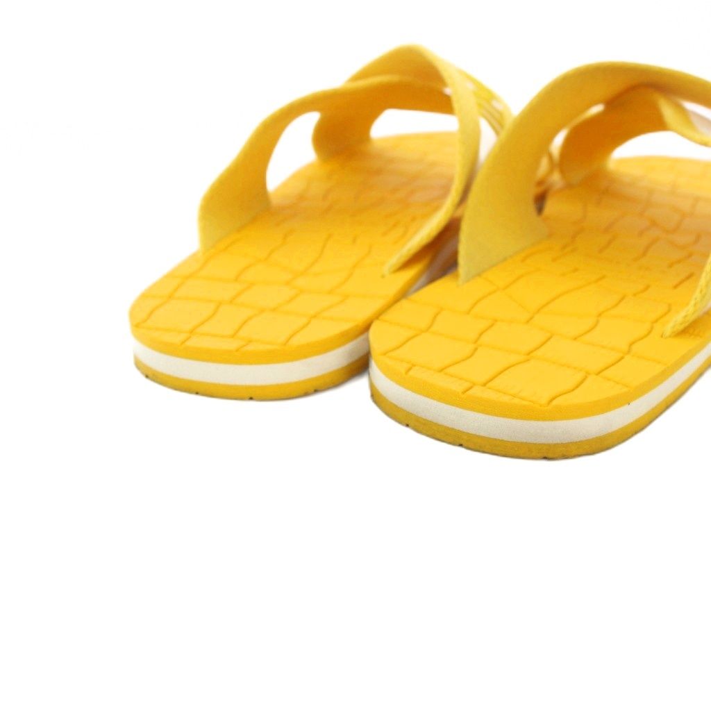  ジミーチュウ JIMMY CHOO エンボス加工 クロスストラップ サンダル スリッパ ロゴ 27.5 cm 黄色 |KH サンダル 靴