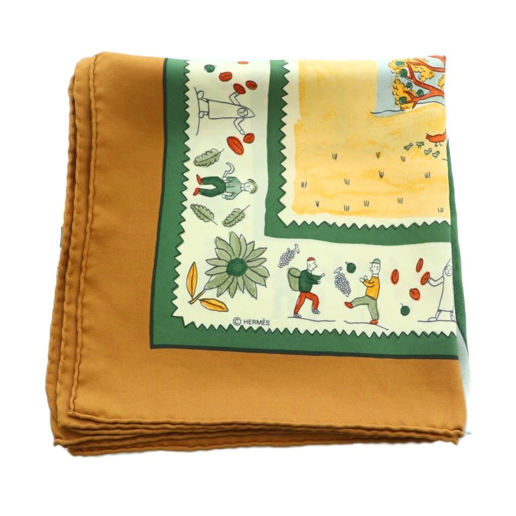 エルメス HERMES カレ90 RETOUR A LA TERRE 故郷に帰る スカーフ