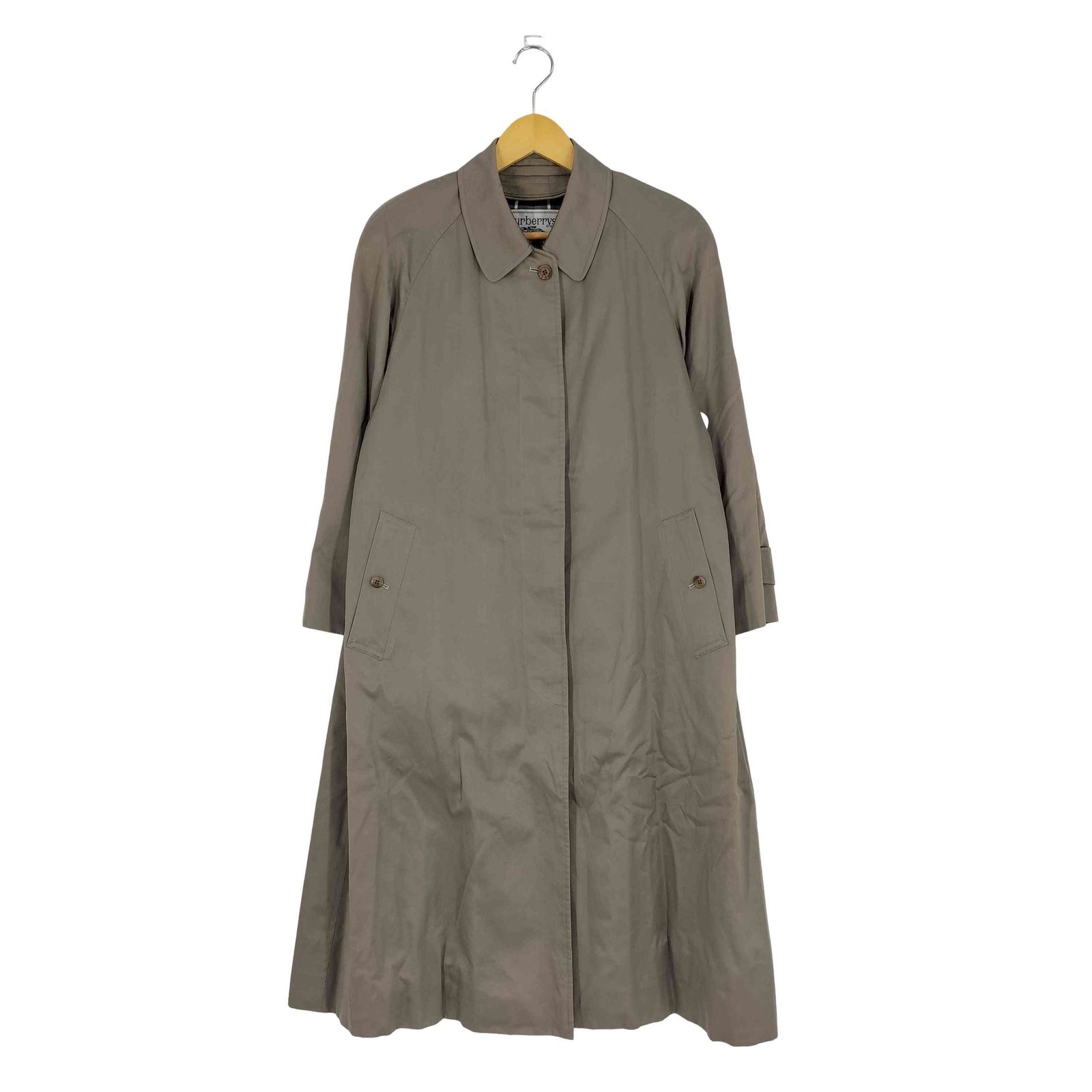 バーバリーズ BURBERRYS 裏地チェック ステンカラーコート レディース