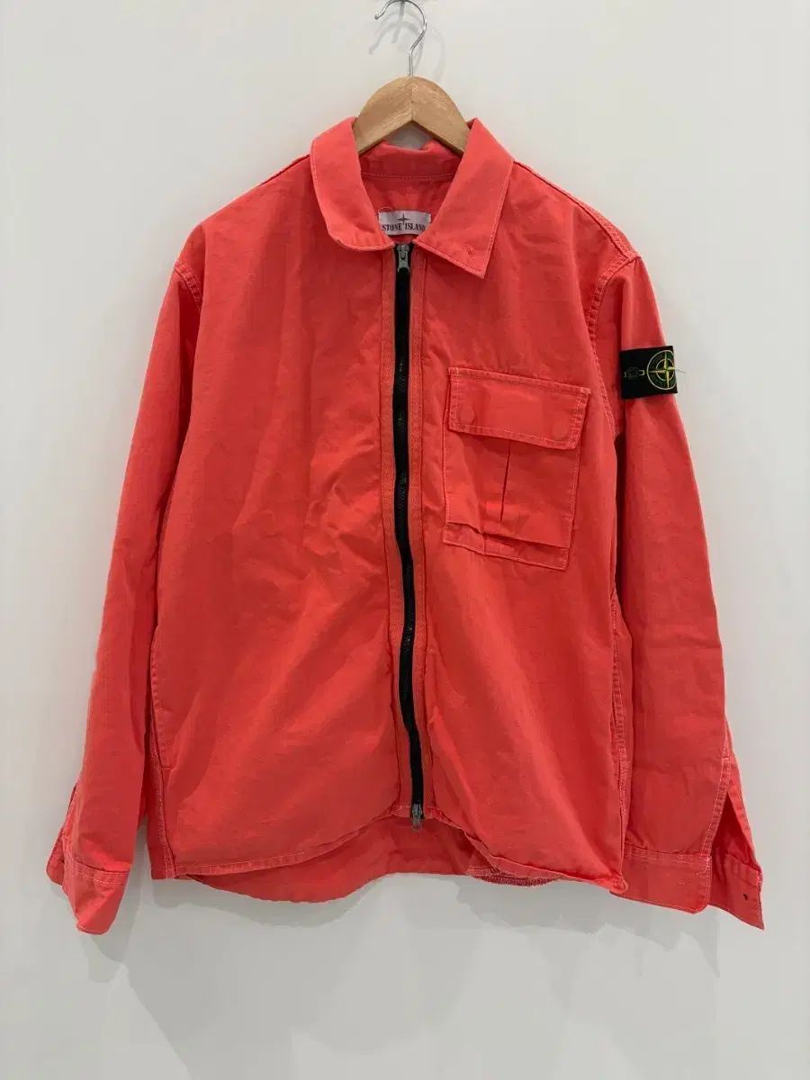 ストーンアイランド オレンジ色 ジッパー シャツ ジャケット