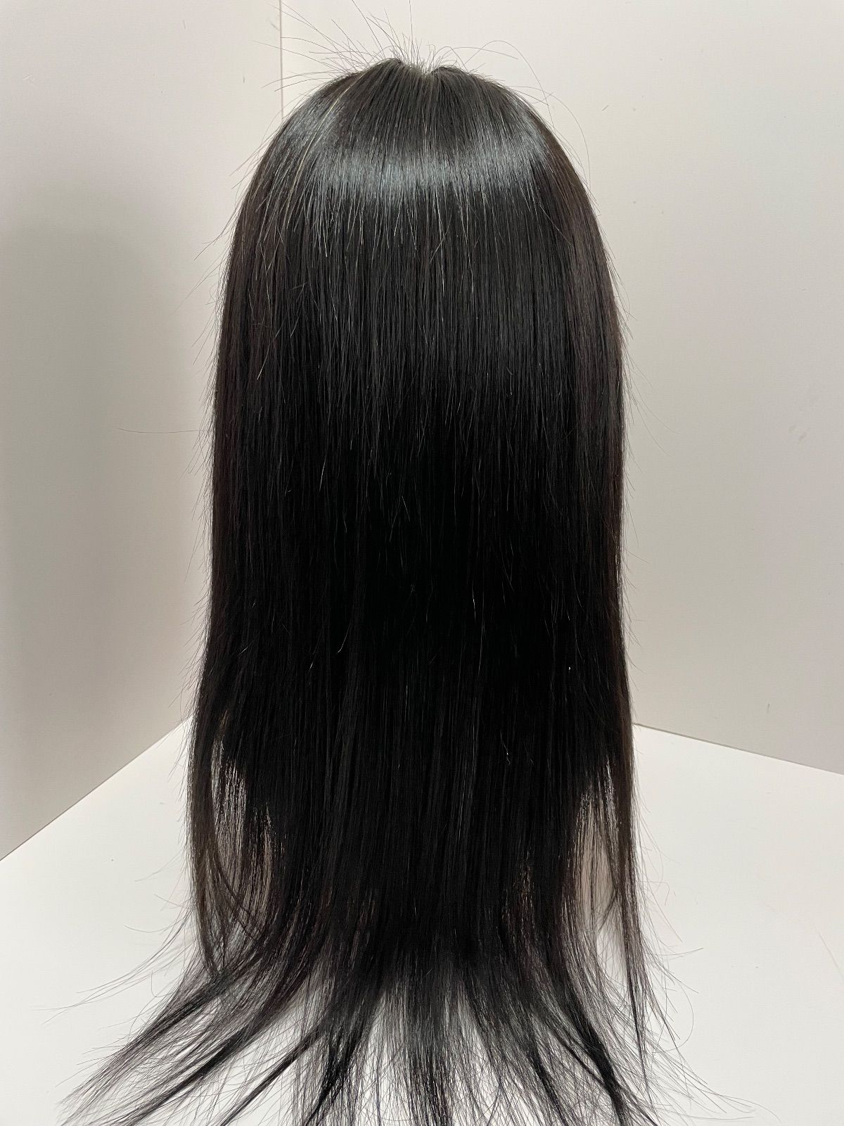 フルウィッグ医療ウィッグ人毛100%ロングストレート広い頭皮 - メルカリ