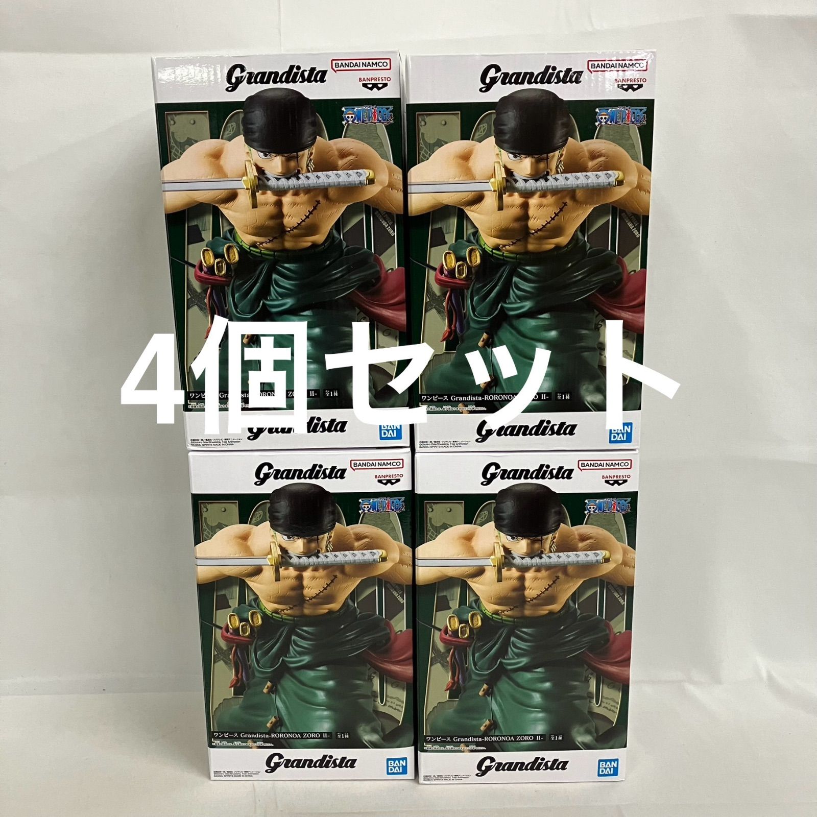 未開封 ワンピース Grandista ロロノア・ゾロ Ⅱ フィギュア 4個セット 