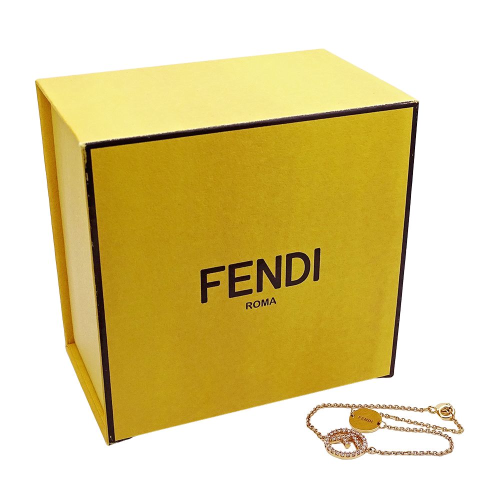 FENDI ブレスレット ゴールド ストーン付き 箱付き 【公式通販】