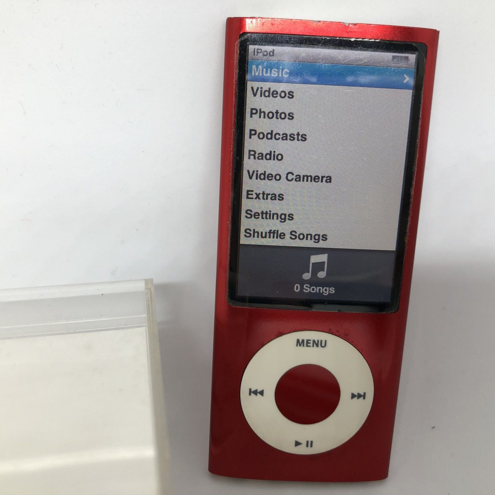 H564 Apple iPod nano レッド A1320 第5世代 ケース付き (PRODUCT)RED