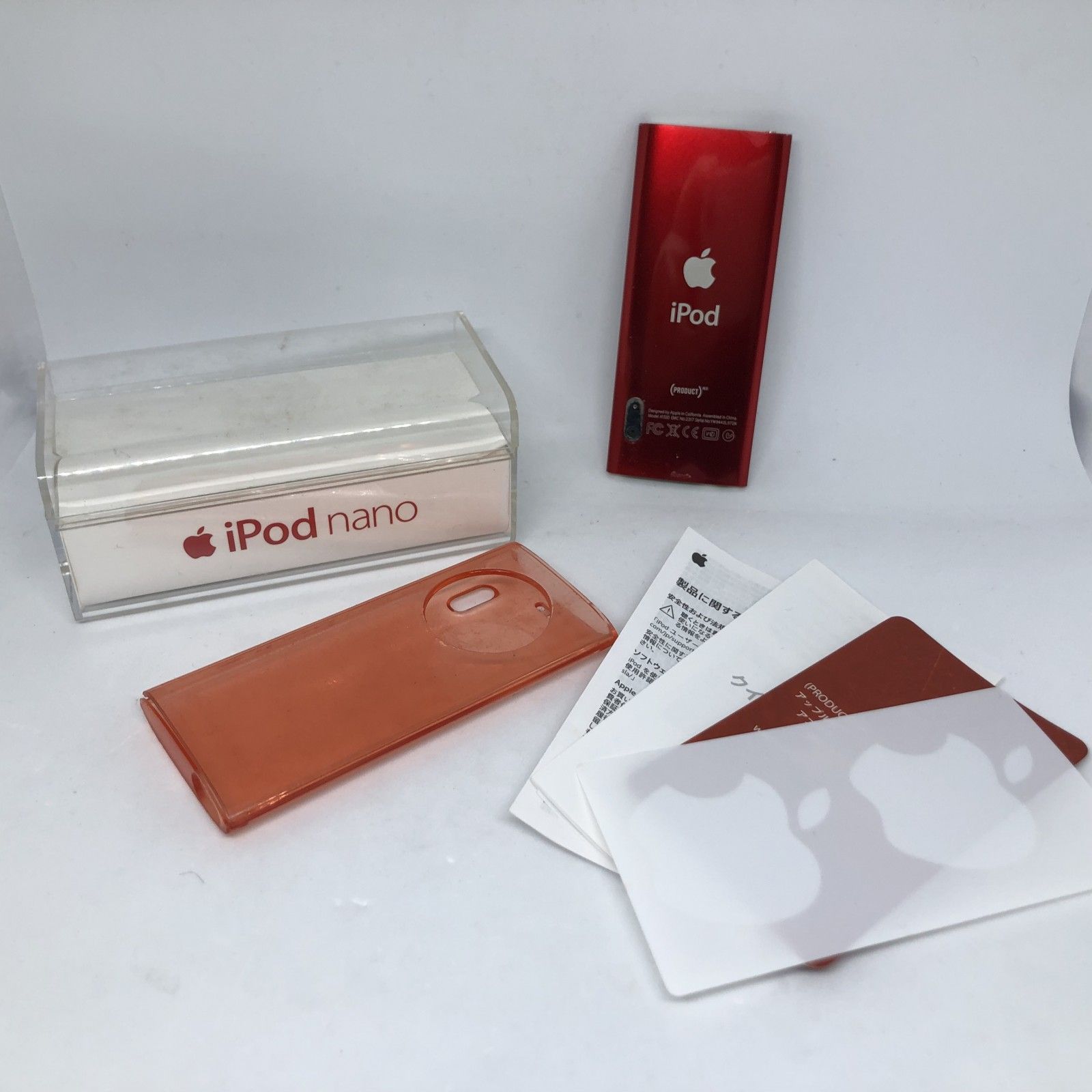 H564 Apple iPod nano レッド A1320 第5世代 ケース付き (PRODUCT)RED