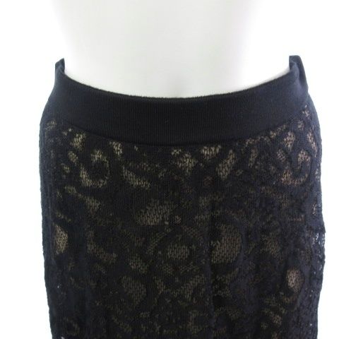 モスキーノ MOSCHINO レース スカート 膝丈 黒 ブラック 40 - メルカリ