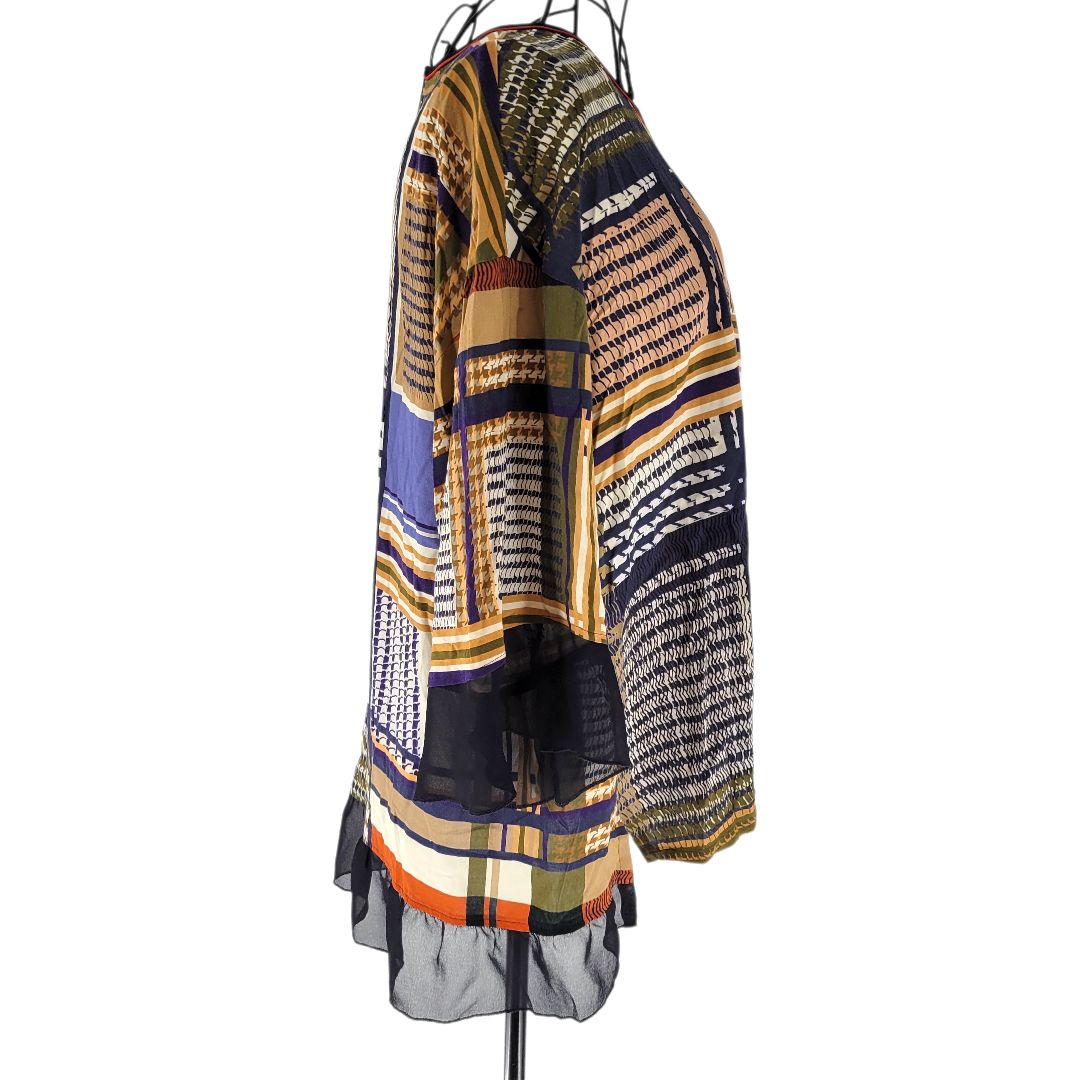 美品】import Rossa インポートロッサ 七分袖ブラウス ブラウン サイズ