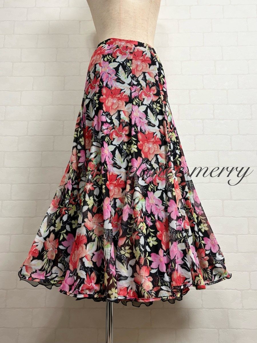 新品 社交ダンス スカート 黒 ピンク 黄色 レッスン パーティ 2384