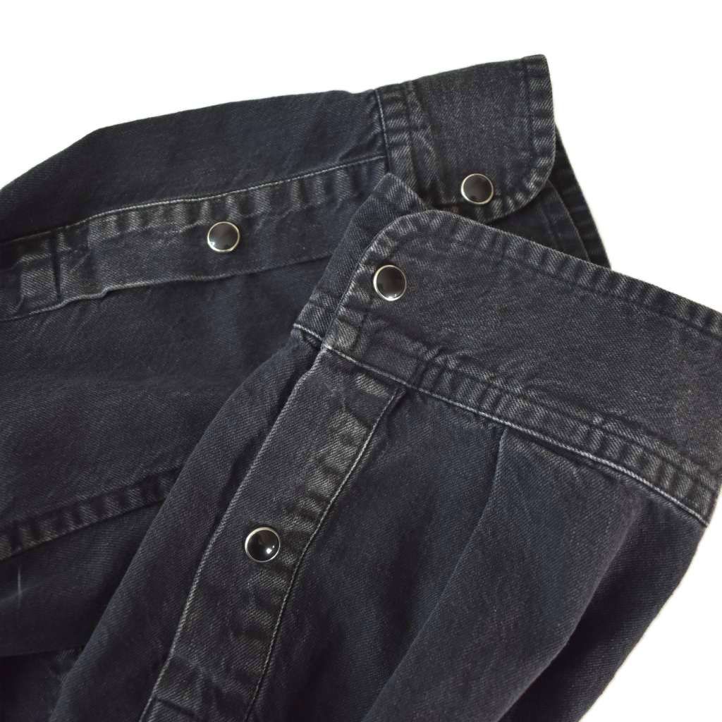 バレンシアガ BALENCIAGA ブラックスウィングトップデニムシャツ 長袖