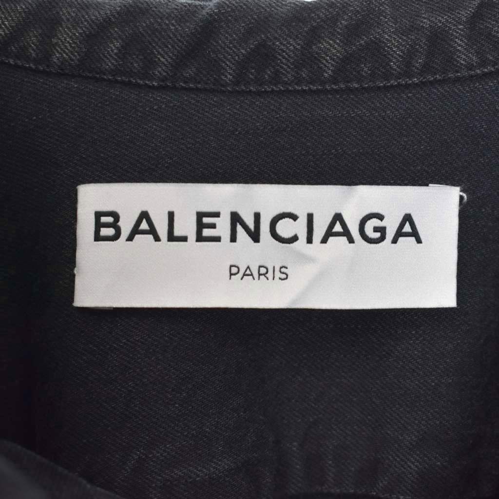 BALENCIAGA デニムシャツ　長袖　ブラック 楽天市場】バレンシアガ デニムシャツの通販