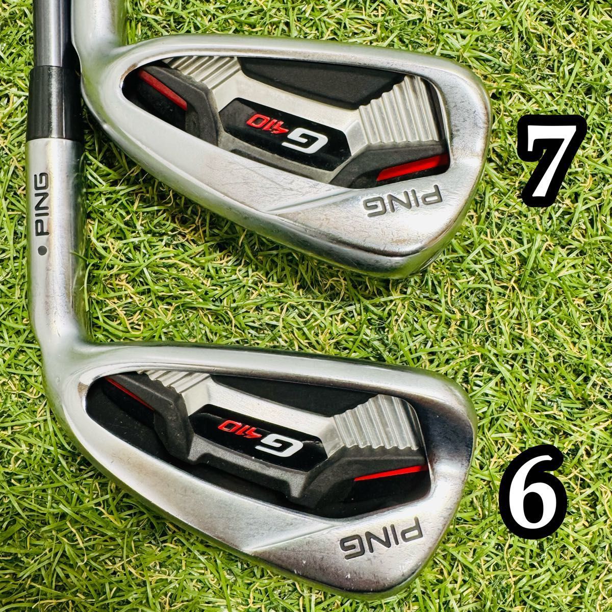 良品】初心者推奨 ピン G410 黒ドット メンズアイアンセット 5本 R