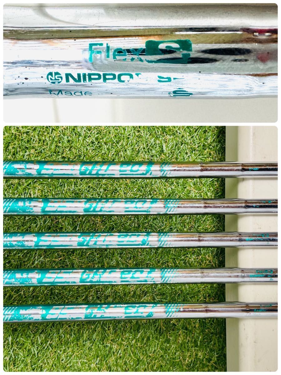 良品】ピン G710 オレンジドット メンズアイアンセット 5本 スチール S