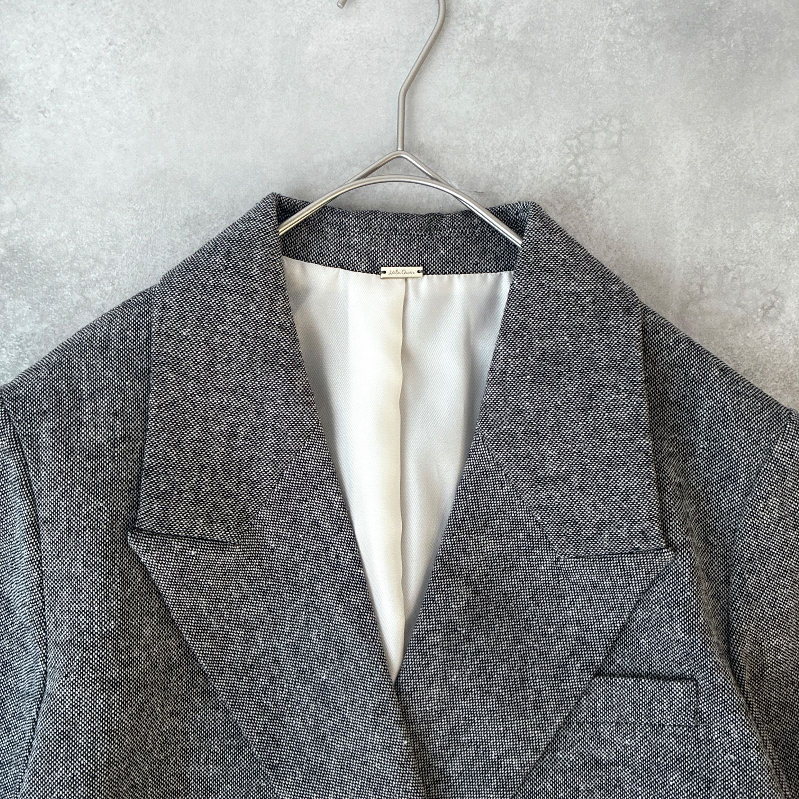 Mila Owen 金釦ダブルブレストツイードブレザー　美品 美品】2025 Mila Owen 金釦ダブルブレストブレザー 金釦ダブルブレスト