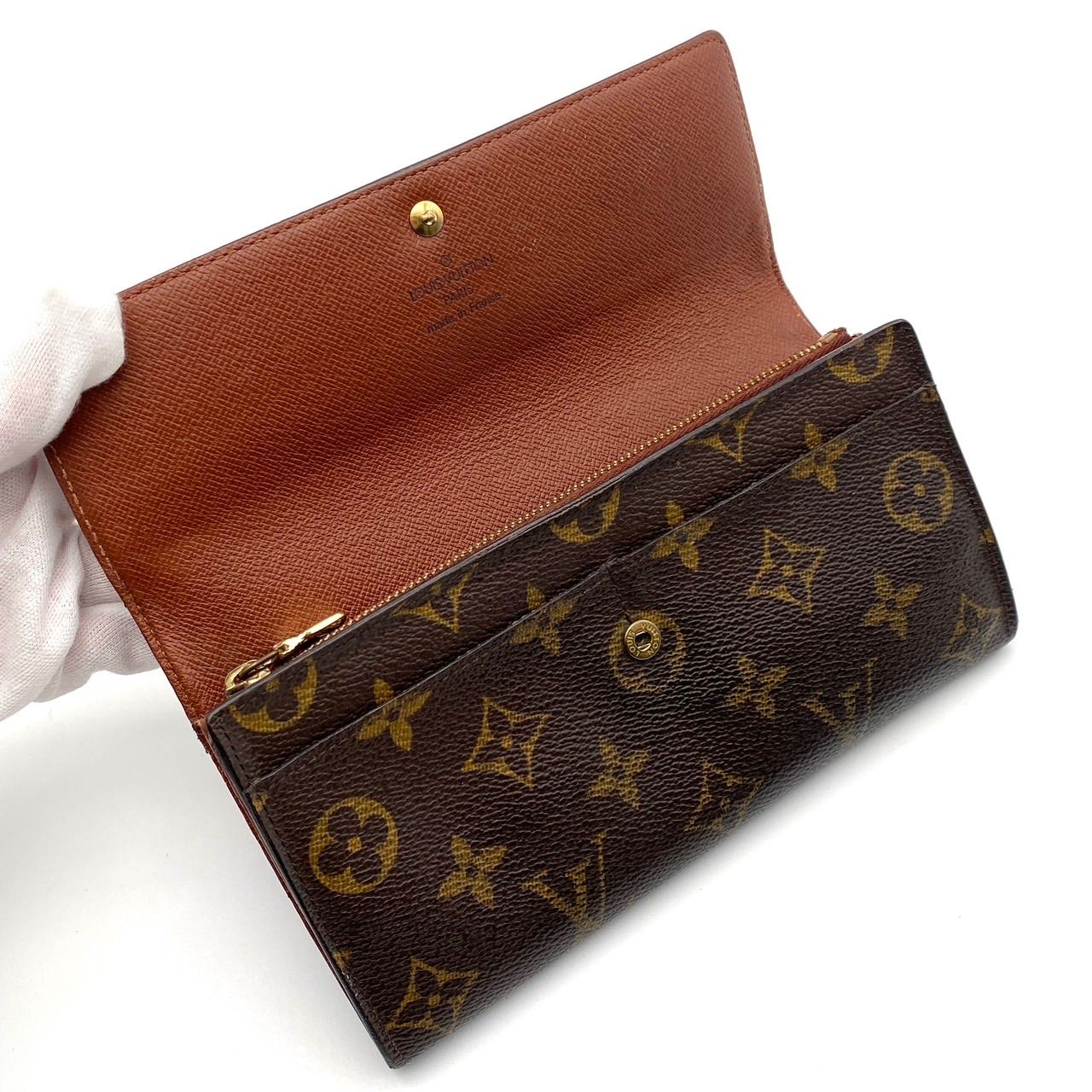 【美品】ルイヴィトン モノグラム ポルトフォイユ サラ 二つ折り財布 ブラウン ルイヴィトン 長財布 二つ折り 財布 LOUIS VUITTON モノグラム