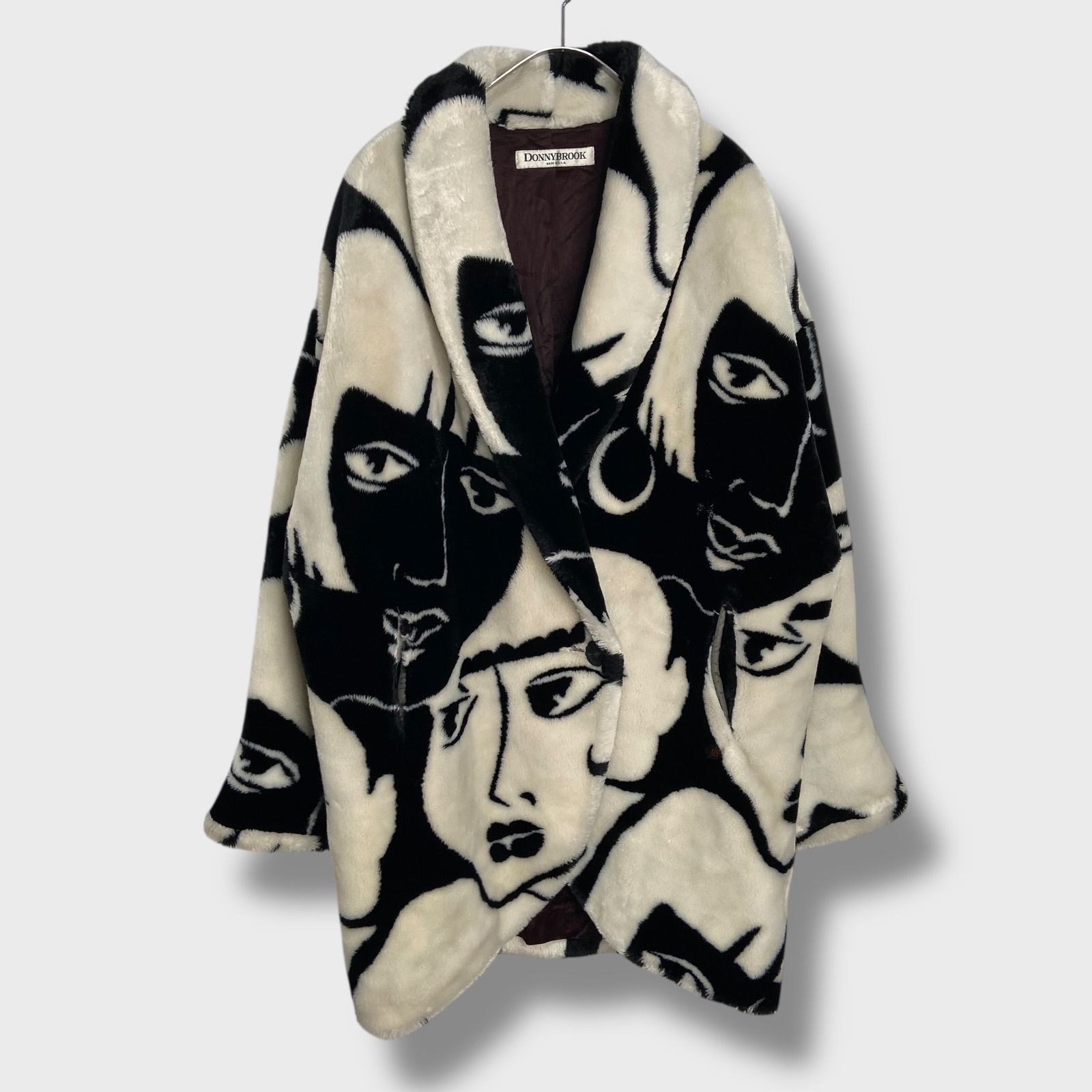 ☆DONNY BROOK☆ドニーブルック☆80-90s☆USA製☆フェイクファーコート