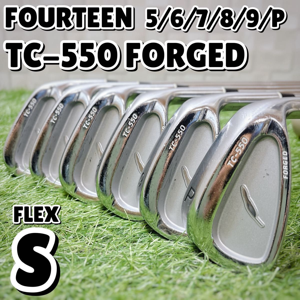 フォーティーン TC-550 FORGED メンズゴルフ アイアン 6本セット フレックスS 5-P 右利き FOURTEEN スチール NSプロ キャビティ