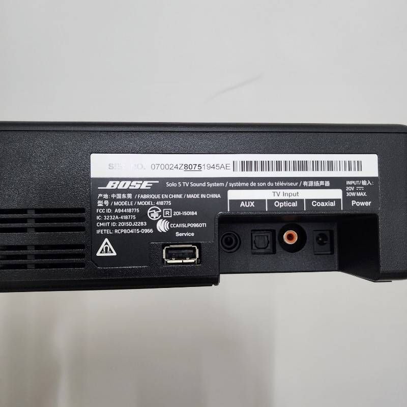目立った傷や汚れなし】 Bose 418775 スピーカー テレビ Bose Solo 5