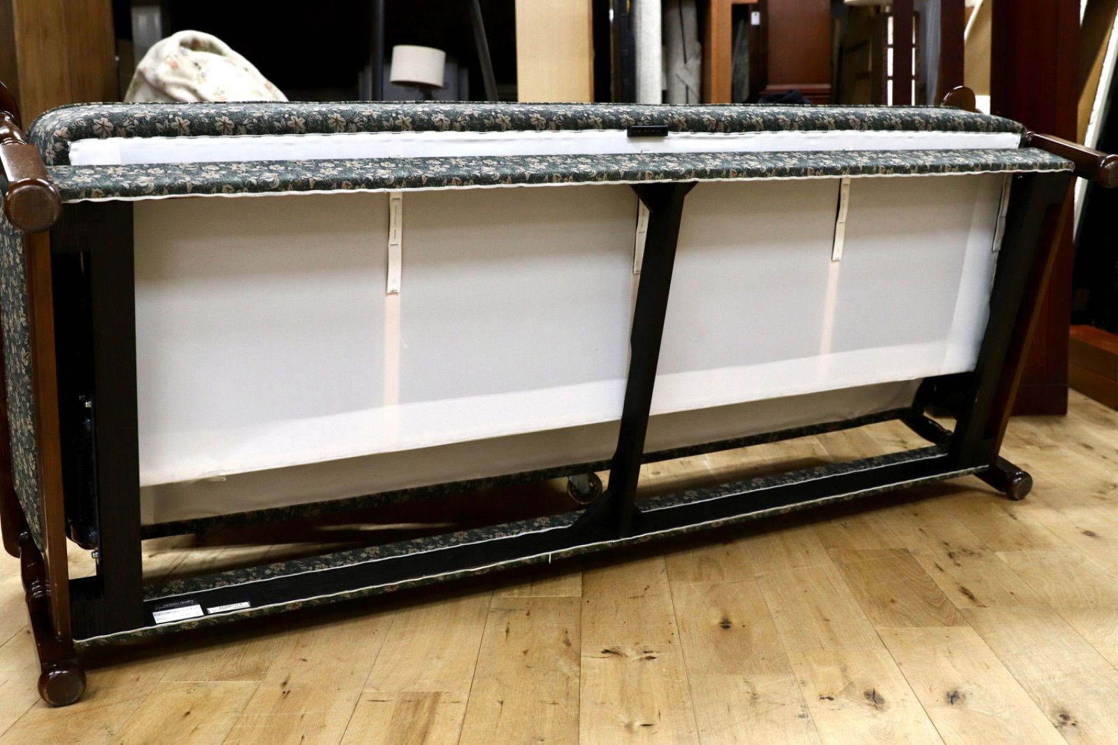 ソファベッド 布張り